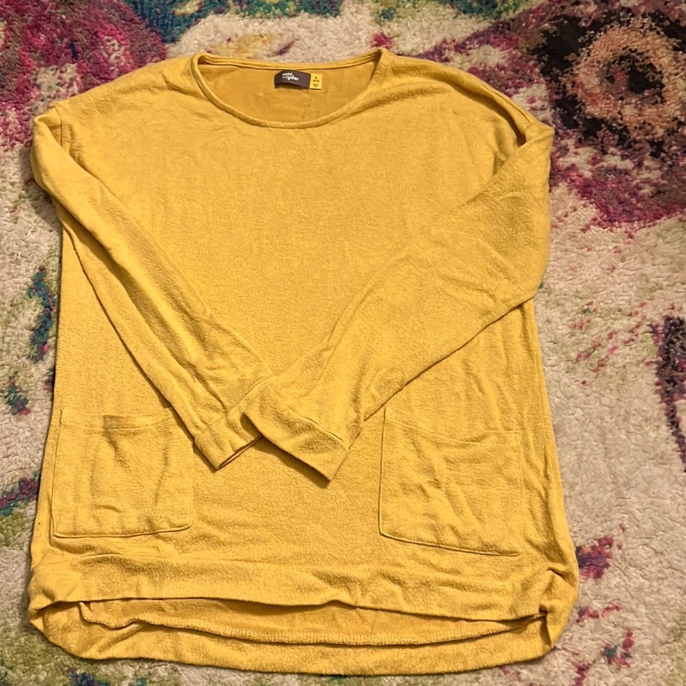 NWOT cozy yellow top